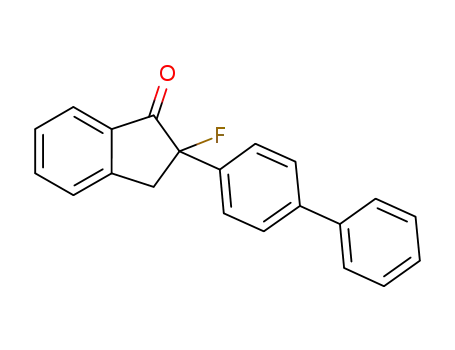 Molecular Structure of 1355165-66-0 (2-(biphenyl-4-yl)-2-fluoro-2,3-dihydro-1H-inden-1-one)