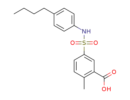 5-(N-(4-butylphenyl)sulfamoyl)-2-methylbenzoic acid