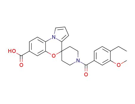 1'-(4-ethyl-3-methoxybenzoyl)spiro[benzo[b]pyrrolo[1,2-d][1,4]oxazine-4,4'-piperidine]-7-carboxylic acid