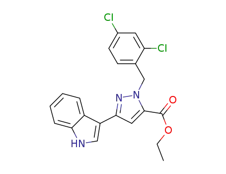 ethyl 1-(2,4-dichlorobenzyl)-3-(1H-indol-3-yl)-1H-pyrazole-5-carboxylate