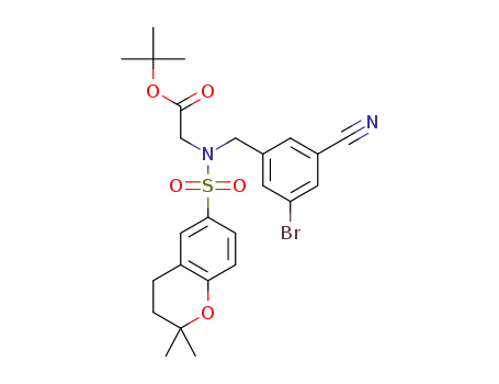 tert-butyl 2-(N-(3-bromo-5-cyanobenzyl)-2,2-dimethylchroman-6-sulfonamido)acetate