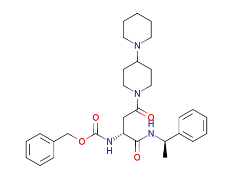 benzyl ((R)-4-([1,4'-bipiperidin]-1'-yl)-1,4-dioxo-1-(((R)-1-phenylethyl)amino)butan-2-yl)carbamate