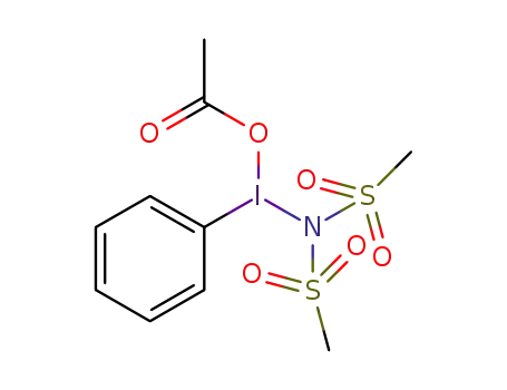 Molecular Structure of 1345824-07-8 (acetoxy((N-mesyl)methanesulfonamidyl)iodosobenzene)