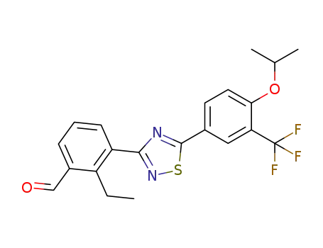2-ethyl-3-(5-(4-isopropoxy-3-(trifluoromethyl)phenyl)-1,2,4-thiadiazol-3-yl)benzaldehyde