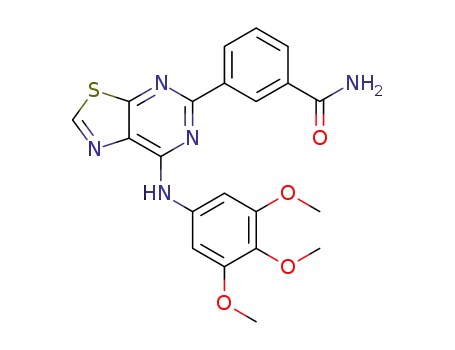 3-(7-(3,4,5-trimethoxyphenylamino)thiazolo[5,4-d]pyrimidin-5-yl)benzamide
