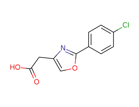 Molecular Structure of 22086-88-0 (2-[2-(p-Chlorophenyl)oxazol-4-yl]acetic acid)