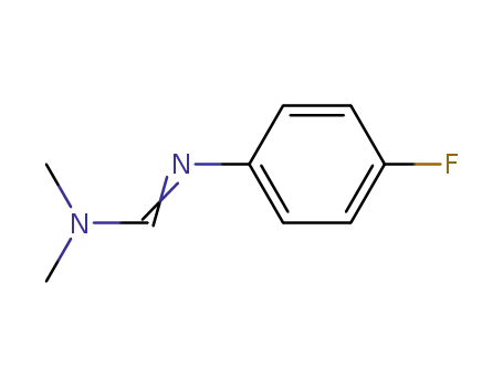Molecular Structure of 15851-81-7 (N2-(4-Fluorophenyl)-N1,N1-dimethylmethanimidamide)