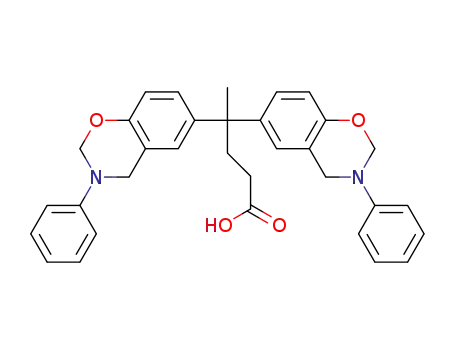 Molecular Structure of 918303-70-5 (4,4-bis[3-phenyl-3,4-dihydro-2H-1,3-benzoxazin-6-yl]pentanoic acid)