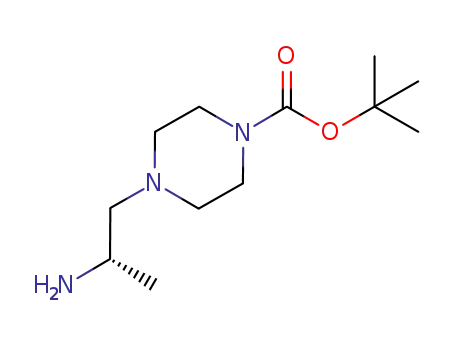Molecular Structure of 1017606-58-4 (TERT-BUTYL 4-(2-AMINOPROPYL)PIPERAZINE-1-CARBOXYLATE)