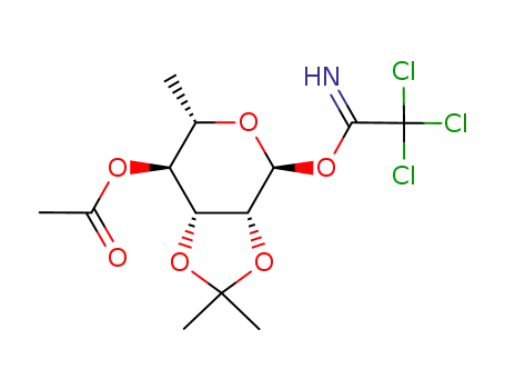 4-O-acetyl-2,3-O-isopropylidene-1-O-trichloroacetimidoyl-α-L-rhamnopyranose