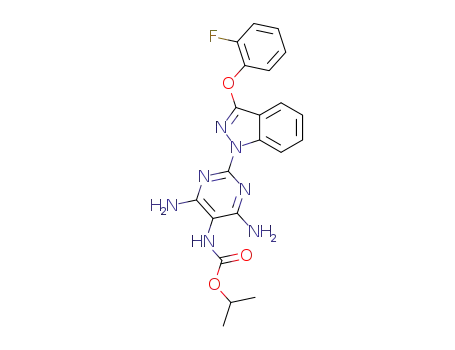 propan-2-yl {4,6-diamino-2-[3-(2-fluorophenoxy)-1H-indazol-1-yl]pyrimidin-5-yl}carbamate