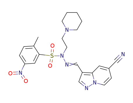 N'-((5-cyanopyrazolo[1,5-a]pyridin-3-yl)methylene)-2-methyl-5-nitro-N-(2-(piperidin-1-yl)ethyl)benzenesulfonohydrazide