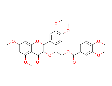 2-((2-(3,4-dimethoxyphenyl)-5,7-dimethoxy-4-oxo-4H-chromen-3-yl)oxy)ethyl 3,4-dimethoxybenzoate