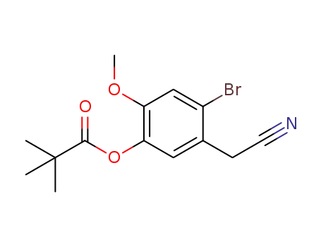 2-bromo-5-(2,2-dimethylpropanoyloxy)-4-methoxy-phenyl-acetonitrile