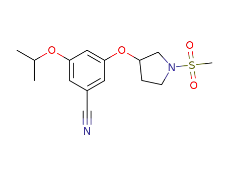 3-isopropoxy-5-(1-(methylsulfonyl)pyrrolidin-3-yloxy)benzonitrile