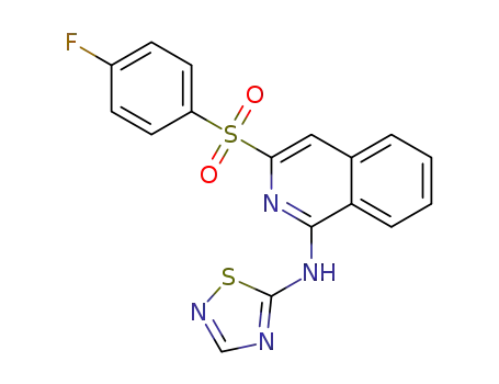 N-(3-(4-fluorophenylsulfonyl)isoquinolin-1-yl)-1,2,4-thiadiazol-5-amine