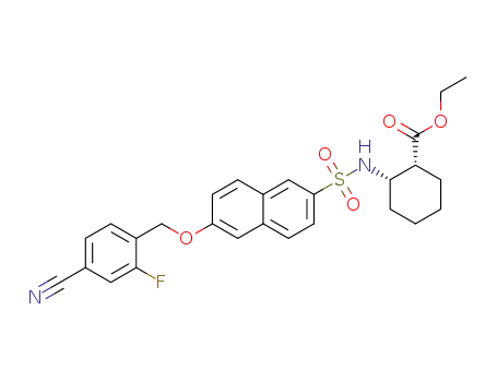 (1R,2S)-ethyl 2-(6-(4-cyano-2-fluorobenzyloxy)naphthalene-2-sulfonamido)cyclohexanecarboxylate
