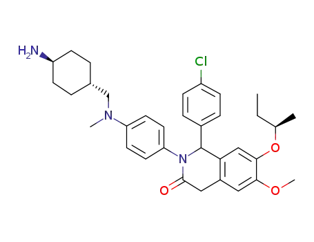 2-{4-[(trans-4-amino-cyclohexylmethyl)-methyl-amino]-phenyl}-7-((R)-sec-butoxy)-1-(4-chloro-phenyl)-6-methoxy-1,4-dihydro-2H-isoquinolin-3-one