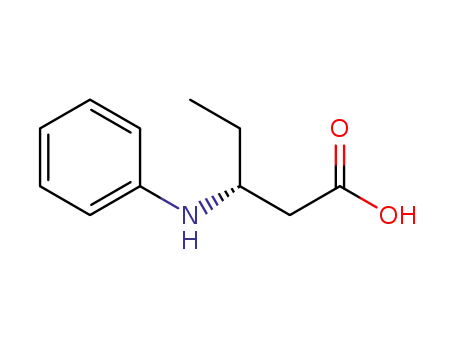 Molecular Structure of 1345697-89-3 ((R)-3-(phenylamino)pentanoic acid)