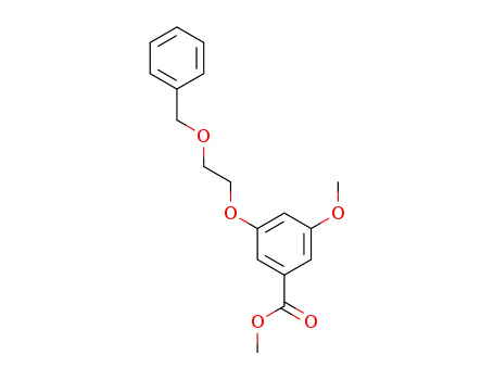 Molecular Structure of 203803-61-6 (methyl 3-(2-(benzyloxy)ethoxy)-5-methoxybenzoate)