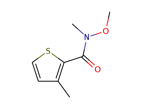 Molecular Structure of 181868-50-8 (N-methoxy-N-methyl-3-methylthiophene-2-carboxamide)
