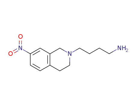 Molecular Structure of 392660-78-5 (4-(7-nitro-3,4-dihydroisoquinoline-2(1H)-yl)butan-1-amine)