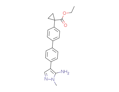 1-[4'-(5-amino-1-methyl-1H-pyrazol-4-yl)-biphenyl-4-yl]-cyclopropanecarboxylic acid ethyl ester