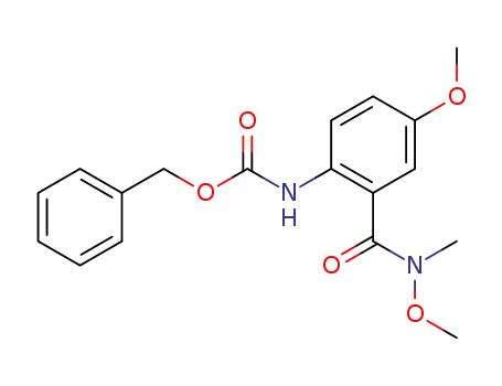 Molecular Structure of 214971-08-1 (benzyl 4-methoxy-2-(methoxy(methyl)carbamoyl)phenylcarbamate)