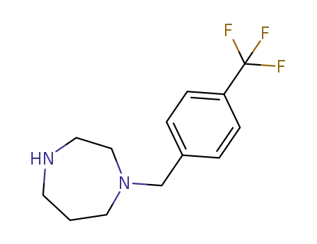 Molecular Structure of 340759-28-6 (1-[4-(TrifluoroMethyl)benzyl]hoMopiperazine, 95%)
