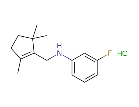 3-fluoro-N-((2,5,5-trimethylcyclopent-1-enyl)methyl)aniline hydrochloride