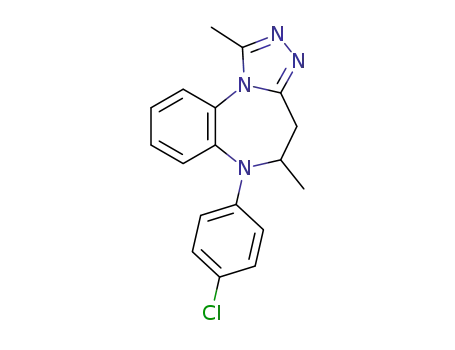 6-(4-chlorophenyl)-1,5-dimethyl-5,6-dihydro-4H-benzo[b][1,2,4]triazolo[4,3-d][1,4]diazepine