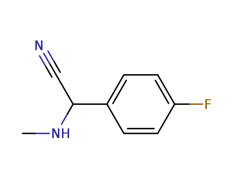 벤젠아세토니트릴, 4-플루오로-알파-(메틸아미노)-(9CI)