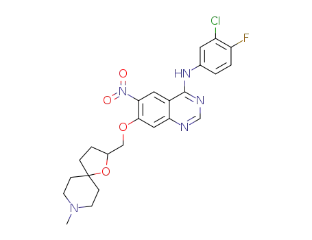N-(4-(3-chloro-4-fluorophenyl))-7-(8-methyl-1-oxa-8-azaspiro[4.5]decan-2-ylmethoxy)-6-nitroquinazolin-4-amine