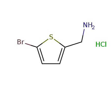 Molecular Structure of 1001414-56-7 (C-(5-BROMO-THIOPHEN-2-YL)-METHYLAMINE HYDROCHLORIDE)