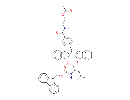 (1S,2S)-2-(4-{[2-(acetyloxy)ethyl]carbamoyl}benzyl)-2,3-dihydro-1H,1'H-2,2'-biinden-1-yl N-[(9H-fluoren-9-ylmethoxy)carbonyl]leucinate