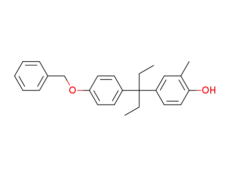 Molecular Structure of 1445854-37-4 (4-(3-(4-(benzyloxy)phenyl)pentan-3-yl)-2-methylphenol)
