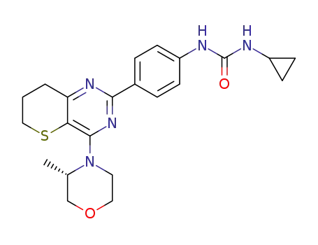 (S)-1-cyclopropyl-3-(4-(4-(3-methylmorpholino)-7,8-dihydro-6H-thiopyrano[3,2-d]pyrimidin-2-yl)phenyl)urea