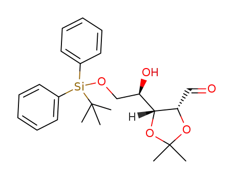 Molecular Structure of 141607-35-4 (5-O-tert-Butyldiphenylsilyl-2,3-O-isopropylidene-D-ribofuranose)
