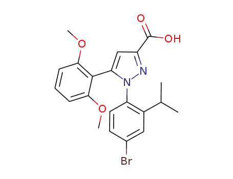 1-(4-bromo-2-isopropylphenyl)-5-(2,6-dimethoxyphenyl)-1H-pyrazole-3-carboxylic acid