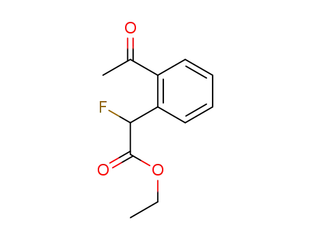 Molecular Structure of 1423179-90-1 (ethyl 2-(2-acetylphenyl)-2-fluoroacetate)