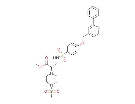 methyl (S)-2-(4-methanesulfonylpiperazin-1-yl)-3-[4-(2-phenylpyridin-4-ylmethoxy)benzenesulfonylamino]propanoate
