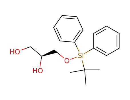 Molecular Structure of 161469-43-8 (1,2-Propanediol, 3-[[(1,1-dimethylethyl)diphenylsilyl]oxy]-, (2S)-)
