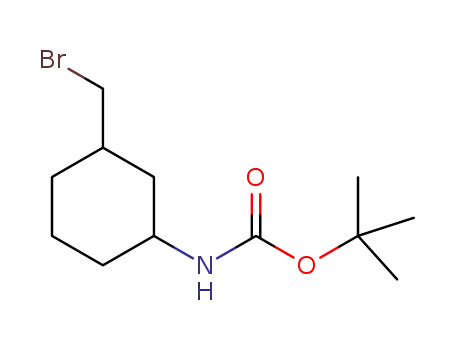 Molecular Structure of 1212405-03-2 (trans-1-(Boc-aMino)-3-(broMoMethyl)cyclohexane, 97%)