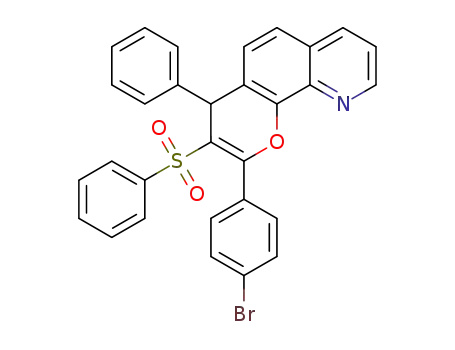 2-(4-bromophenyl)-4-phenyl-3-(phenylsulfonyl)-4H-pyrano[3,2-h]quinoline