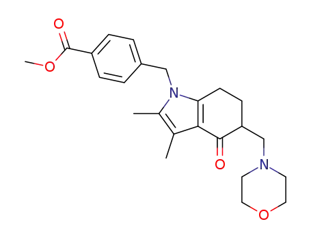 methyl 4-((2,3-dimethyl-5-(morpholinomethyl)-4-oxo-4,5,6,7-tetrahydroindol-1-yl)methyl)benzoate