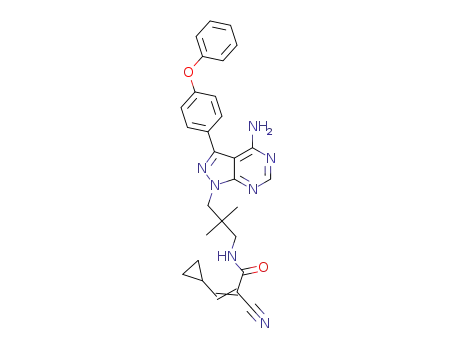 N-(3-(4-amino-3-(4-phenoxyphenyl)-1H-pyrazolo[3,4-d]pyrimidin-1-yl)-2,2-dimethylpropyl)-2-cyano-3-cyclopropylacrylamide