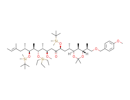 (2S,3S,4R,5S,6S,8S,11R,12R,13S,14R,15S,16S,18E)-1-(8,15-bis(tert-butyldimethylsilyloxy)-13-triethylsilyloxy-11-methoxy-4-methoxybenzyl)oxy-2,4,6,12,14,16,18-heptamethyl-3,5-[(dimethyl-methylene)dioxy]-icos-18-en-9-one
