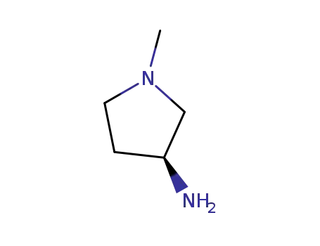 Molecular Structure of 214357-95-6 (3-Pyrrolidinamine,1-methyl-,(3S)-(9CI))