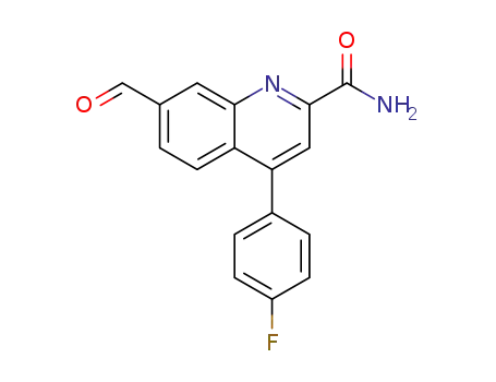 4-(4-fluorophenyl)-7-formylquinoline-2-carboxamide