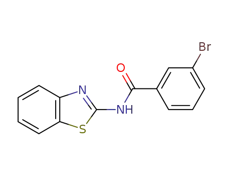 Molecular Structure of 139233-21-9 (N-1,3-benzothiazol-2-yl-3-bromobenzamide)